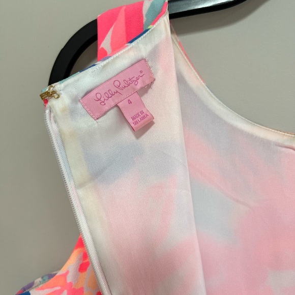 Lilly Pulitzer Donna Romper Dress in Beautiful Beach (Pink/Blue), size 4 - Picture 6 of 13